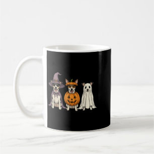 Griezelige Geest Rat Terrier Pompoen Halloween Hon Koffiemok