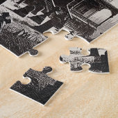 Griezelige Geestenhuis Begraafplaats Tekening Legpuzzel (Zijkant)