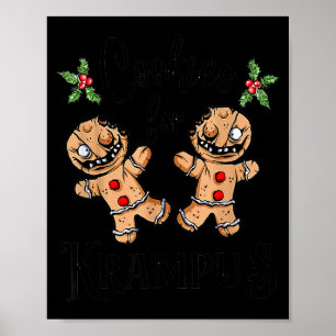 Griezelige Gengerebrood Koekjes Voor Krampus Kerst Poster