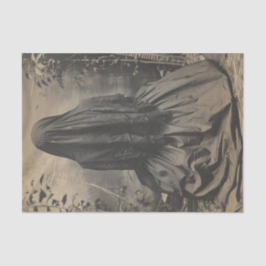  griezelige gesluierde vrouw decoupage tissuepapier (Voorkant)