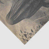  griezelige gesluierde vrouw decoupage tissuepapier (Detail)