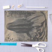  griezelige gesluierde vrouw decoupage tissuepapier (Craft)