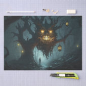 Griezelige, Ghoulish, Spooky, Haunted Tree Tissuepapier (Craft)