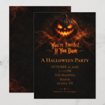 Griezelige Gloed Halloween Feest Uitnodiging