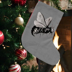 Griezelige Gotische Bij Schedel Vleugels Insect Kleine Kerstsok