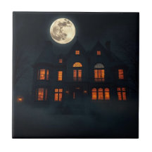 Griezelige gotische herenhuis Halloween keramische