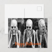 Griezelige Grappige Skeletten Halloween Ansichtkaa Briefkaart (Voorkant / Achterkant)