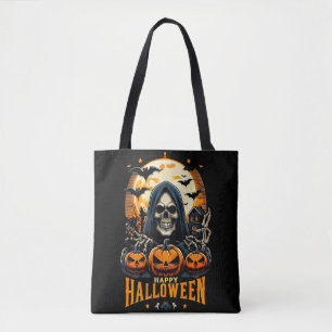 Griezelige Grim Reaper Jack O' Lanterns Vleermuize Draagtas