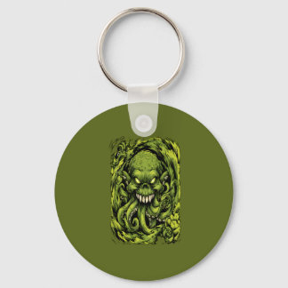 Griezelige Groene Tentakel Monster Sleutelhanger