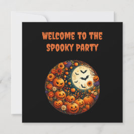 Griezelige Halloween-feestuitnodiging Aanpasbaar Kaart