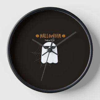 Griezelige Halloween Geest Pompoen Wandklok