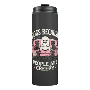 Griezelige Halloween Honden Omdat Mensen Griezelig Thermosbeker