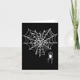 Griezelige Halloween Kostuum Hart Liefde Spinnenwe Kaart