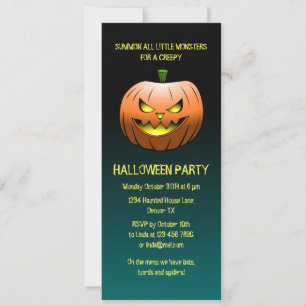 Griezelige Halloween Pompoen Kaart