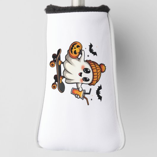 Griezelige Halloween Schaats Pompoen Kruiden Geest Golfheadcover (Draai 90)