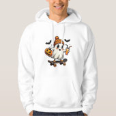 Griezelige Halloween Schaats Pumpkin Spice Geest H Hoodie (Voorkant)