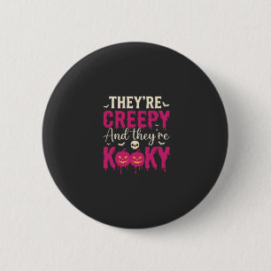 Griezelige Halloween Schedel Pompoen Ontwerp_1 Ronde Button 5,7 Cm
