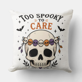 Griezelige Halloween-schedel Vintage gotische skel Kussen
