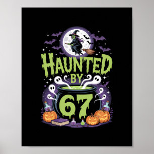 Griezelige Halloween Skelet Griezeldag Zes Zeven N Poster