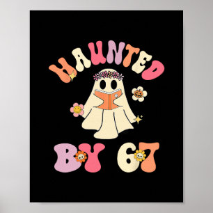 Griezelige Halloween Skelet Griezelt Zes Zeven Num Poster