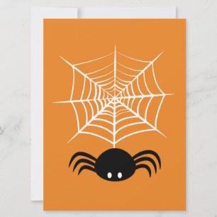 Griezelige Halloween Spin Illustratie Feestdagenkaart