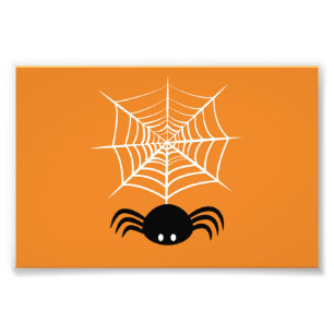 Griezelige Halloween Spin Illustratie Foto Afdruk