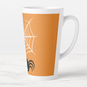 Griezelige Halloween Spin Illustratie Latte Mok