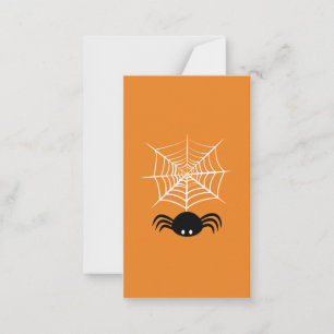 Griezelige Halloween Spin Illustratie Notitiekaartje