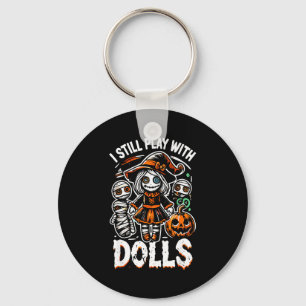 Griezelige halloween voodoo pop voor horror fans  sleutelhanger