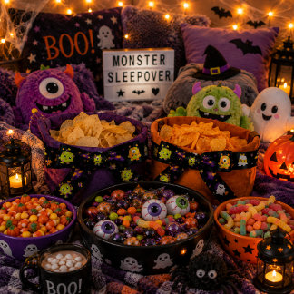 Griezelige Halloween Zwarte Baby Monsters Grosgrain Lint