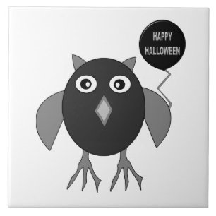 Griezelige Halloweenfeest Uil Tegels Tegeltje