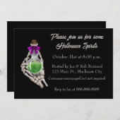 Griezelige Halloweenfeest Uitnodiging (Voorkant / Achterkant)