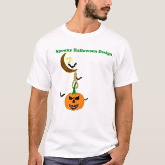 Griezelige Halloweenpompoen hangend aan een strop T-shirt