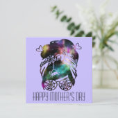 Griezelige Heksen Moederdag Griezige Moeder Feestdagenkaart (Staand voorkant)