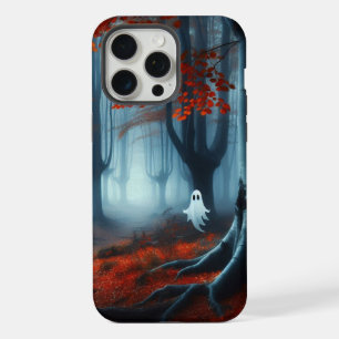 Griezelige herfstbossen met een spook iPhone 15 pro max hoesje