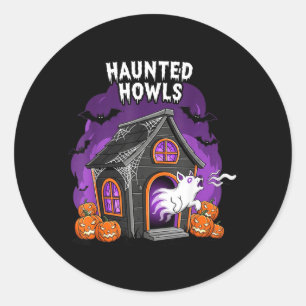 Griezelige Hoeven Halloween Kostuum Spoken Hond Ge Ronde Sticker