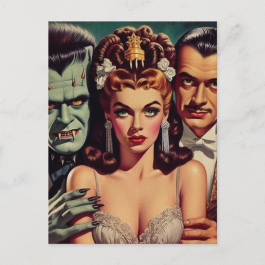 griezelige horrorkunst briefkaart (Voorkant)