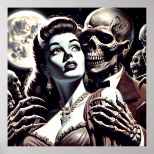griezelige horrorvrouw poster