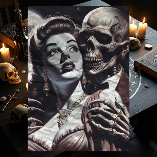  griezelige horrorvrouw tissuepapier