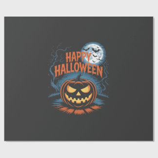Griezelige Jack O Lantern Halloween Cadeaupapier