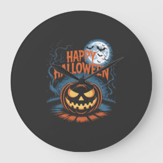 Griezelige Jack O Lantern Halloween Grote Klok