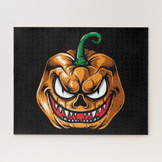 Griezelige Jack-O-Lantern Legpuzzel (Horizontaal)