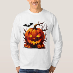 Griezelige Jack O Lantern Met Gloeiende Ogen 🎃 T-shirt
