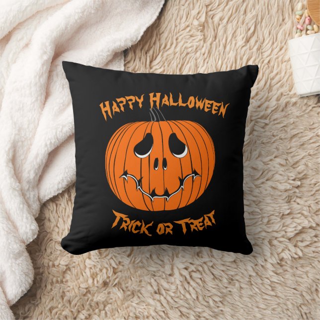 Griezelige Jack O' Lantern Worp Kussen (Deken)