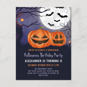 Griezelige Jack O'Lantern Halloween Verjaardagsfee Briefkaart