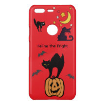 Griezelige Kat Rode iPhone Hoes – Feline the Frigh