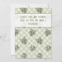 Griezelige Katten Groene Halloween
