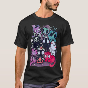 griezelige katten pastel goth donkere halloween ko t-shirt