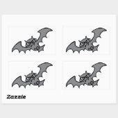 Griezelige Kawaii Boze Vampier Vleermuis Rechthoekige Sticker (Vel)