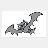 Griezelige Kawaii Boze Vampier Vleermuis Rechthoekige Sticker (Voorkant)